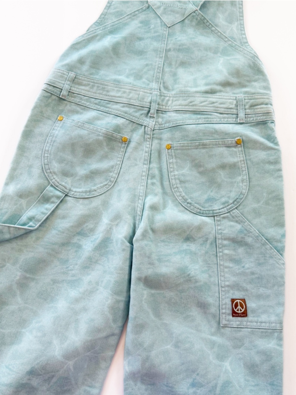 Free People House Of Sunny Overalls Women’s US Sz 4 Pure Shores Ocean Wash - Picture 10 of 13